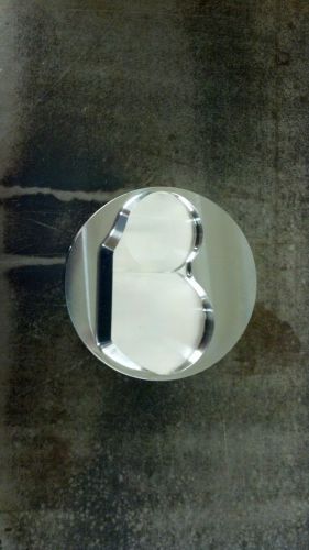 (4) je pistons for brodix -12 head. 4.125" bore, 1.107" compression height chevy