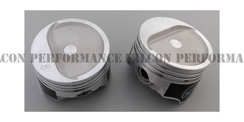 Speed pro chevy 350 forged dish supercharged/turbo pistons+rings set/8 8.3:1 30