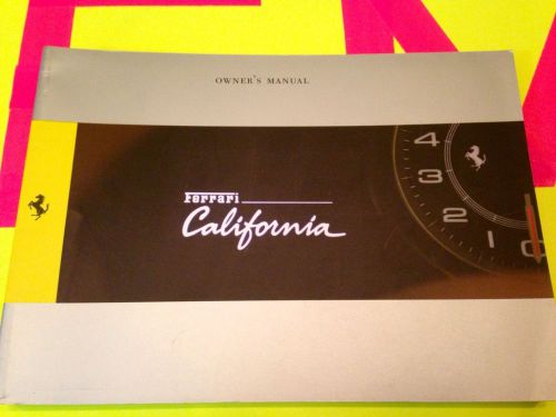 Ferrari california owners manual oem free n fast priority ship ( in russian )