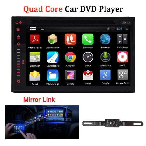 7" android4.4 quad-core kitkat 2din car stereo dvd player bt gps navi +camera