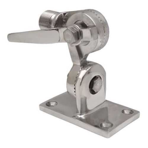 Ranger boats 3 3/4&#034;  x 2 1/4&#034; stainless steel 4-way ratchet mount marine antenna