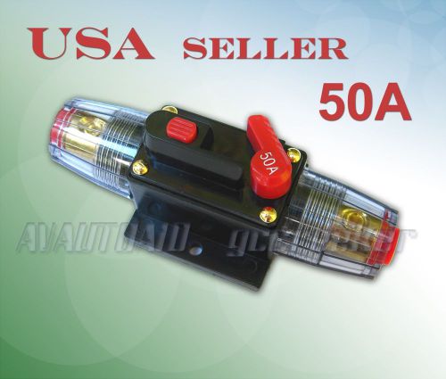 50a car audio inline circuit breaker fuse for 12v system protection