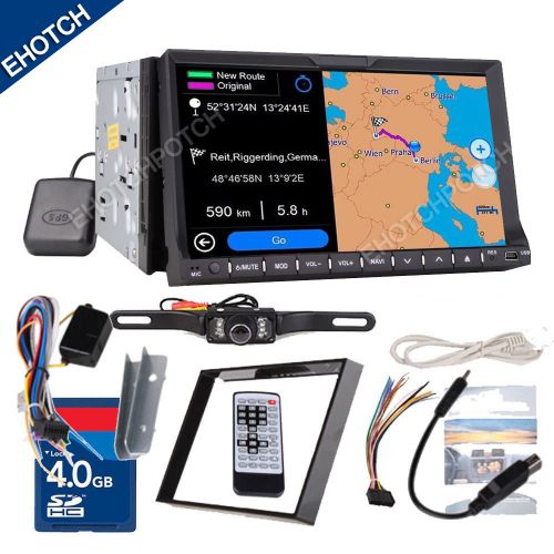 7" hd touch screen double 2 din car gps stereo dvd player bluetooth radio camera