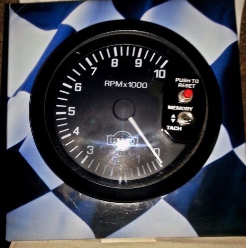 Isspro 10000 rpm tachometer 5" black face marine boat