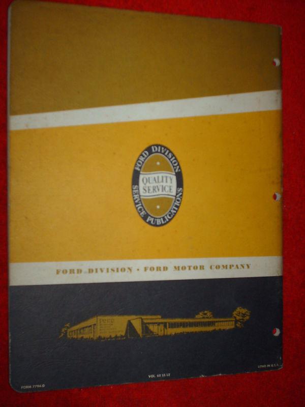 1962 FORD STEERING / SUSPENSION SHOP MANUAL BOOK ORIG.!, US $19.50, image 5