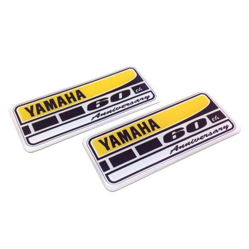 Yamaha 60th anniversary flexible domed sticker emblem badge x 2pcs