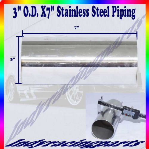 3 " stainless steel piping 7" long universal exhaust downpipe piping dump pipe