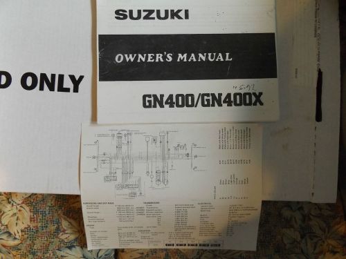 Suzuki: gn400/gn400x owner's manual