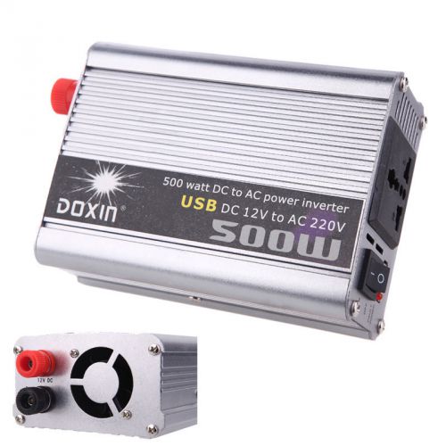 500w dc 12v to ac 220v + usb portable voltage transformer car power inverter