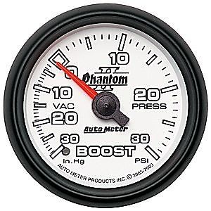 Auto meter 7503 phantom ii series gauge 2-1/16&#034; boost/vacuum mechanical