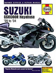 Haynes service manual for suzuki gsx1300r hayabusa, '99 '00 '01 '02 '03 '04