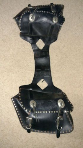 Leather motorcycle saddle bags
