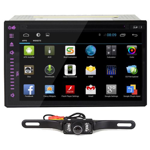 7" gps navi android4.4 double 2din car stereo dvd player wifi 3g bluetooth radio