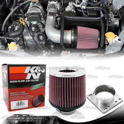 K&amp;n round 3" cotton gauze reverse conical tapered air intake filter maf adapter