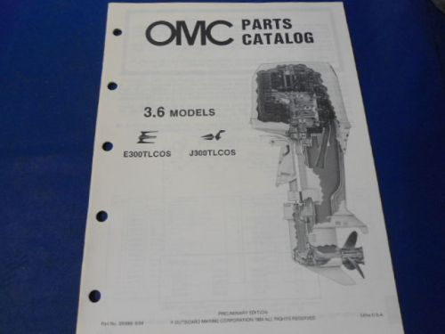 1984 omc parts catalog, 3.6 models