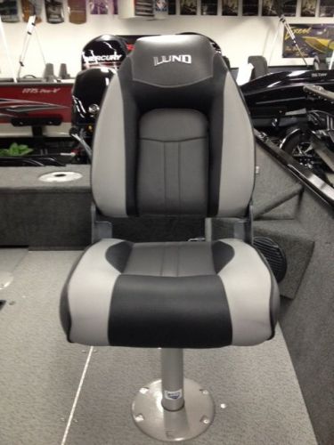 2014-2016 lund standard seat - new - grey &amp; black - fishing boat seat