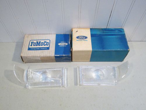 Nos 1968-1970 ford falcon parking light lenses...pair, new in oem boxes