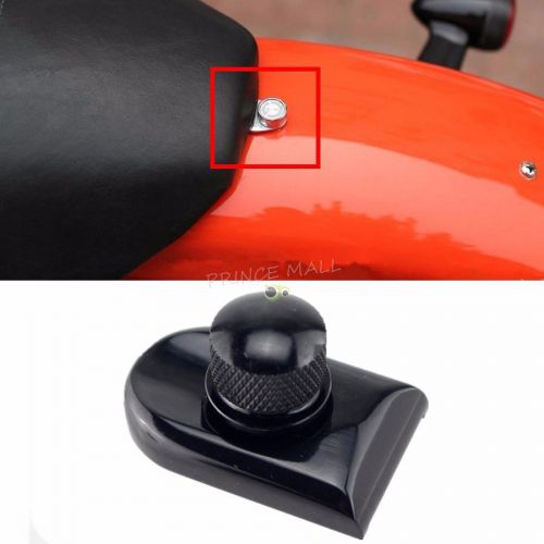 Black seat bolt tab screw mount knob cover kit for harley dyna sportster touring