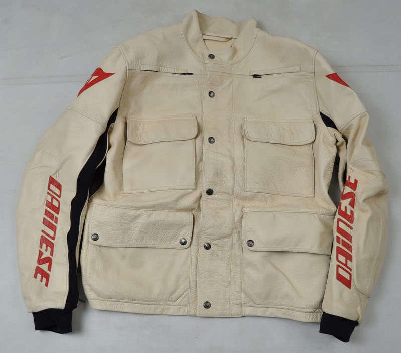Dainese motorcycle leather jacket creme 54