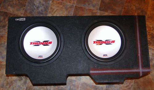 12" mtx thunder subwoofers in cartunes custom enclosure for firebird trans am