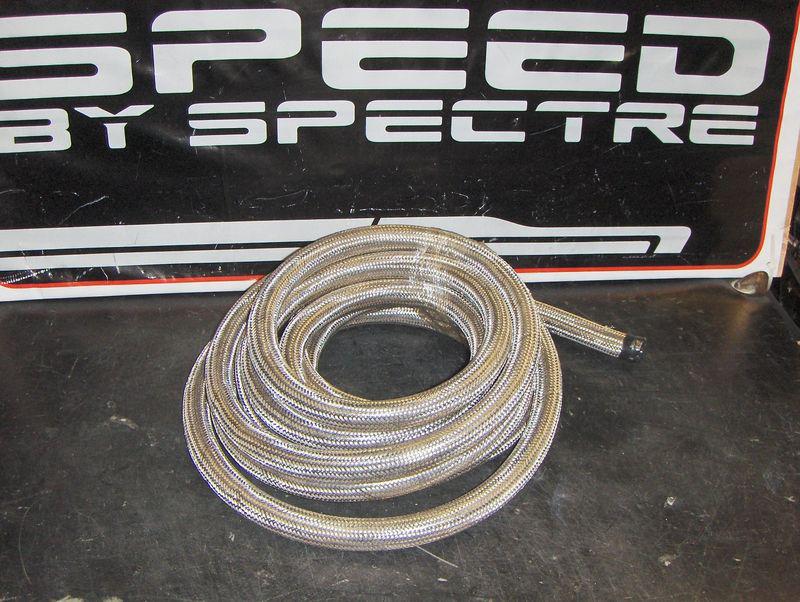 Stainless steel braided heater hose ~25' roll  ~3/4" id  ~nitrile rubber ~new!!