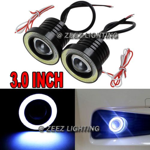 3.0"led cob projector fog driving lamp angel eye halo ring drl daytime light c91