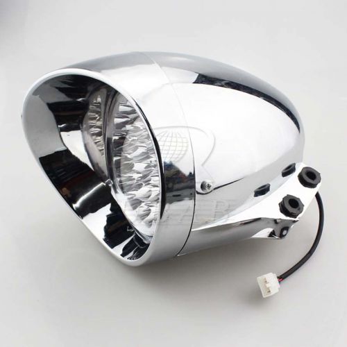 New 7" led motorcycle bullet chrome headlight light for harley davidson choppers