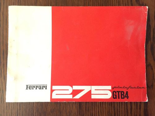 Ferrari 275 gtb4 spare parts catalogue (original)