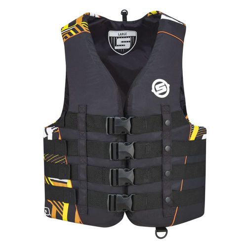 Sea doo oem mens vibe orange pfd life vest life jacket 2xl, 3xl