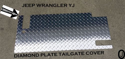 Jeep wrangler yj  diamond plate tailgate cover fits >>>> 1987-1995