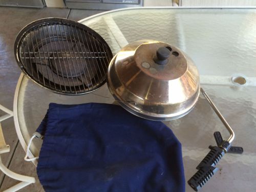 Magma kettle gas bbq with cover and 2 mounting brackets - used