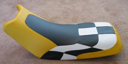Honda 300ex yellow checkered motoghg seat cover #ghg16307scptbk16406