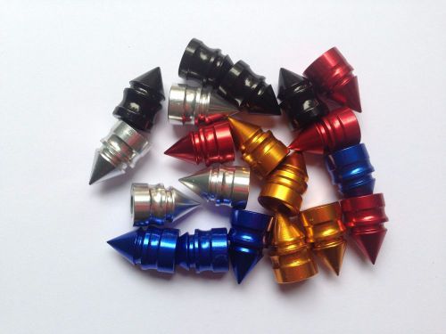 16pcs aluminum spike design mixed color car tire valve stem caps,motorcycle rim