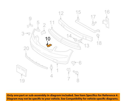 Infiniti nissan oem 06-08 fx45 front bumper-bumper cover finisher 62050cl70a