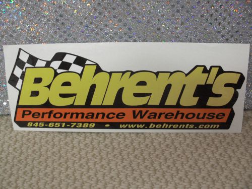 Racing car sticker, behrent&#039;s performance warehouse
