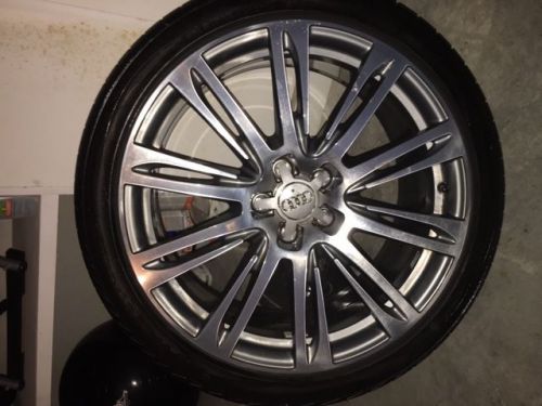 20" x 9" audi wheels (set of 4) factory oem wheels &amp; tires w/tpms! - $1399