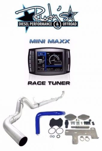 H&amp;s mini maxx tuner 4&#034; exhaust w muffler egr delete for 07-09 dodge 6.7 cummins