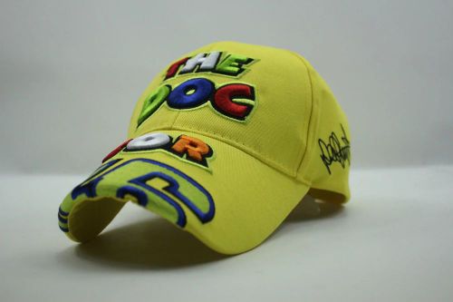 Valentino rossi the doctor moto gp 46 motorcycle baseball hat peaked cap yellow