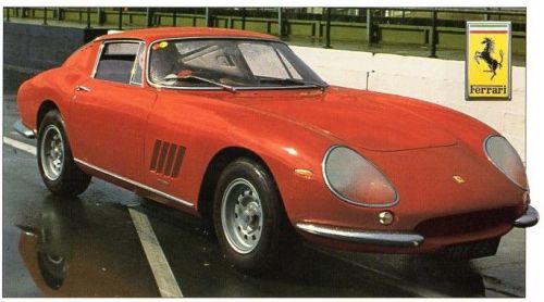 1964 - 1968  ferrari  275  gtb   fact sheet -  9 " x  15 3/4 "