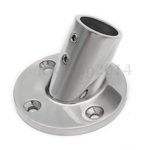 Stainless steel boat hand rail fittings 60 degree 7/8&#039;&#039; round base-marine new