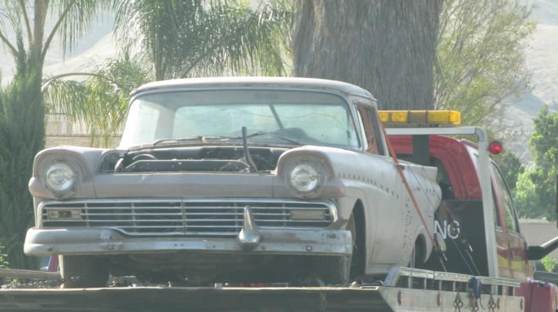 1957 ford ranchero parts wagon junkyard fuel tank gas bed trim 1958 1959 chrome