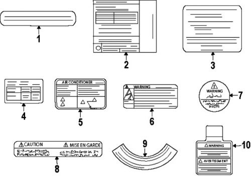 Nissan 990903ta0a genuine oem tire info label