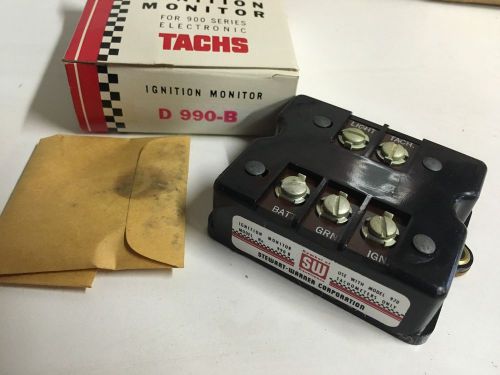 Vintage stewart warner d-990-b monitor 900 tachometers nos tach yenko d990b