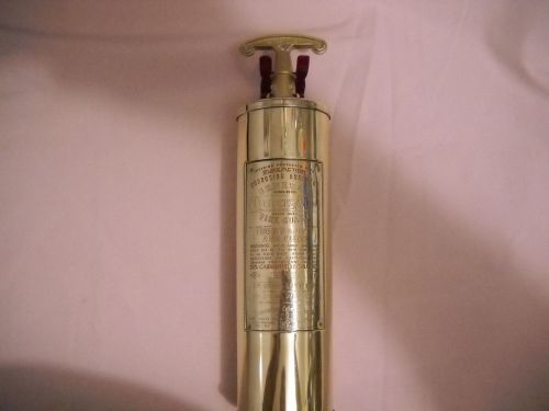 Vintage general quick-aid brass fire extinguisher - chris-craft- 1952-1955