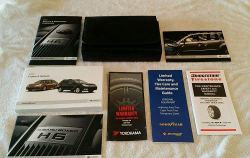2012 subaru legacy and outback manual and warranty booklet