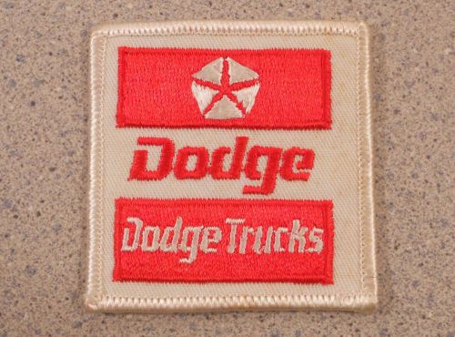 Vintage patch red dodge trucks