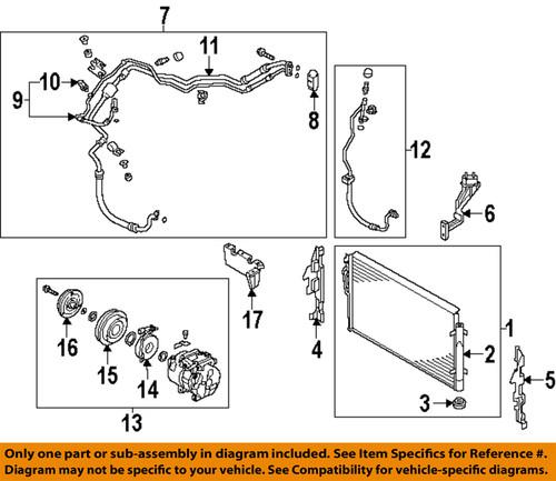 Kia oem 291341u000 a/c condenser, compressor & lines-air guide