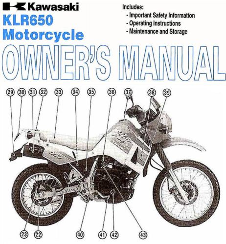 2000 kawasaki klr650 motorcycle owners manual -klr 650-kl650a14-kawasaki