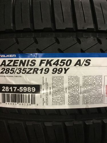 2 new 285 35 19 falken azenis fk450 a/s tires