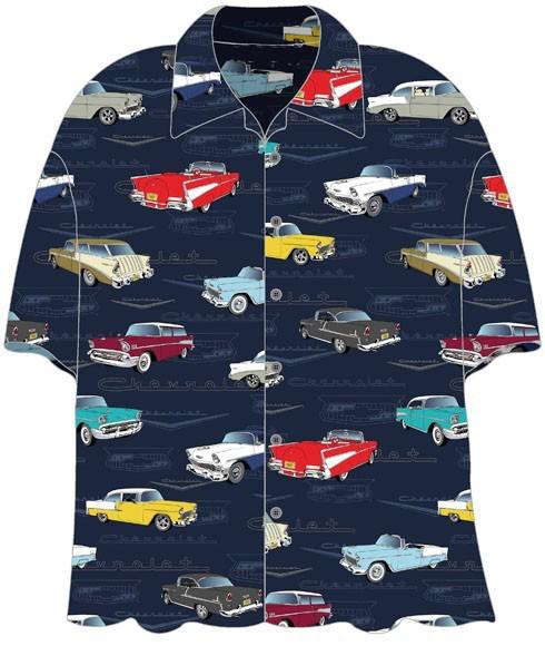 Chevy tri-5 hawaiian camp shirt size 3xl